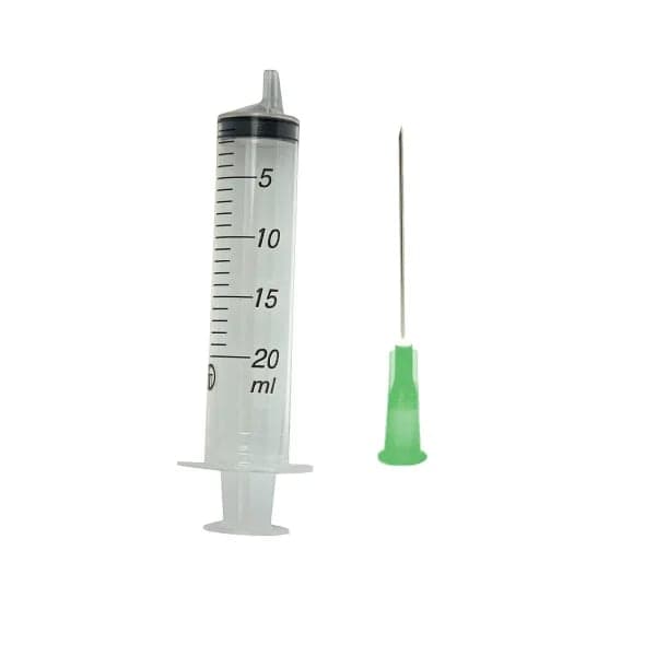 Seringues 20 ml stériles avec aiguille – Boîte de 50