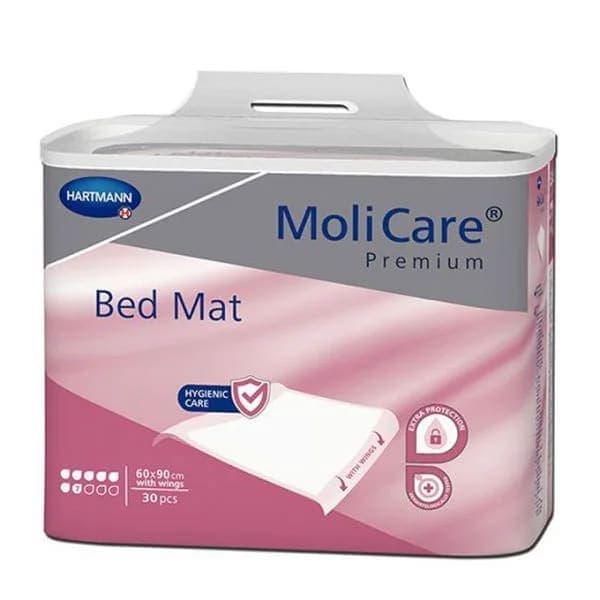 Alèse MoliCare Premium Bed Mat 7 gouttes 60 × 90 cm avec rabats – 30 unités