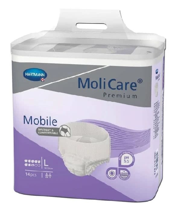 Culotte absorbante Hartmann MoliCare Premium Mobile Super Nuit – Taille L, 14 unités