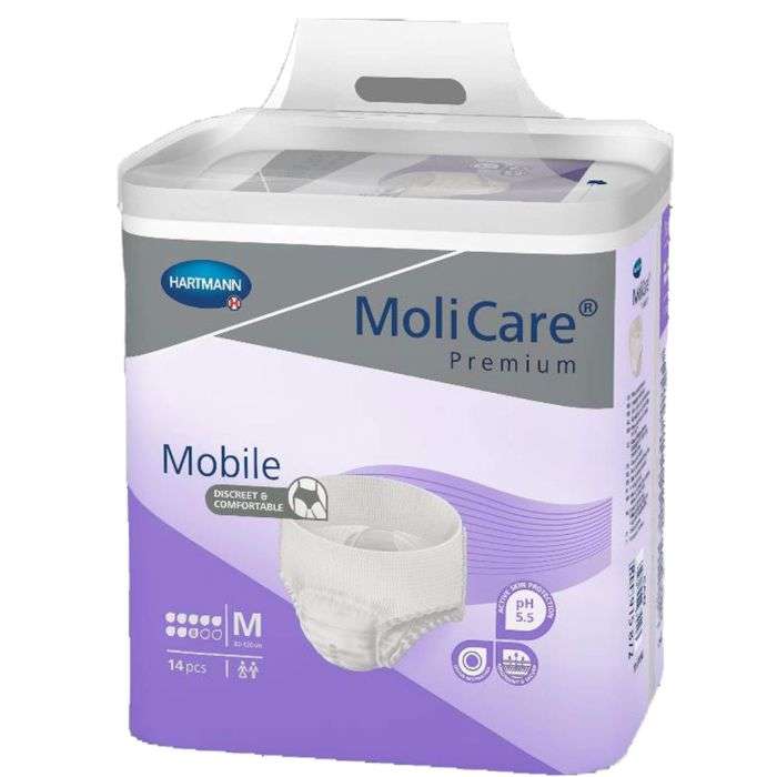 Culotte absorbante Hartmann MoliCare Premium Mobile Super Nuit – Taille M, 14 unités