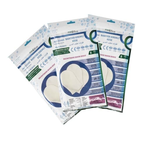 Gants de toilette imprégnés MedOffice – Sachet de 8