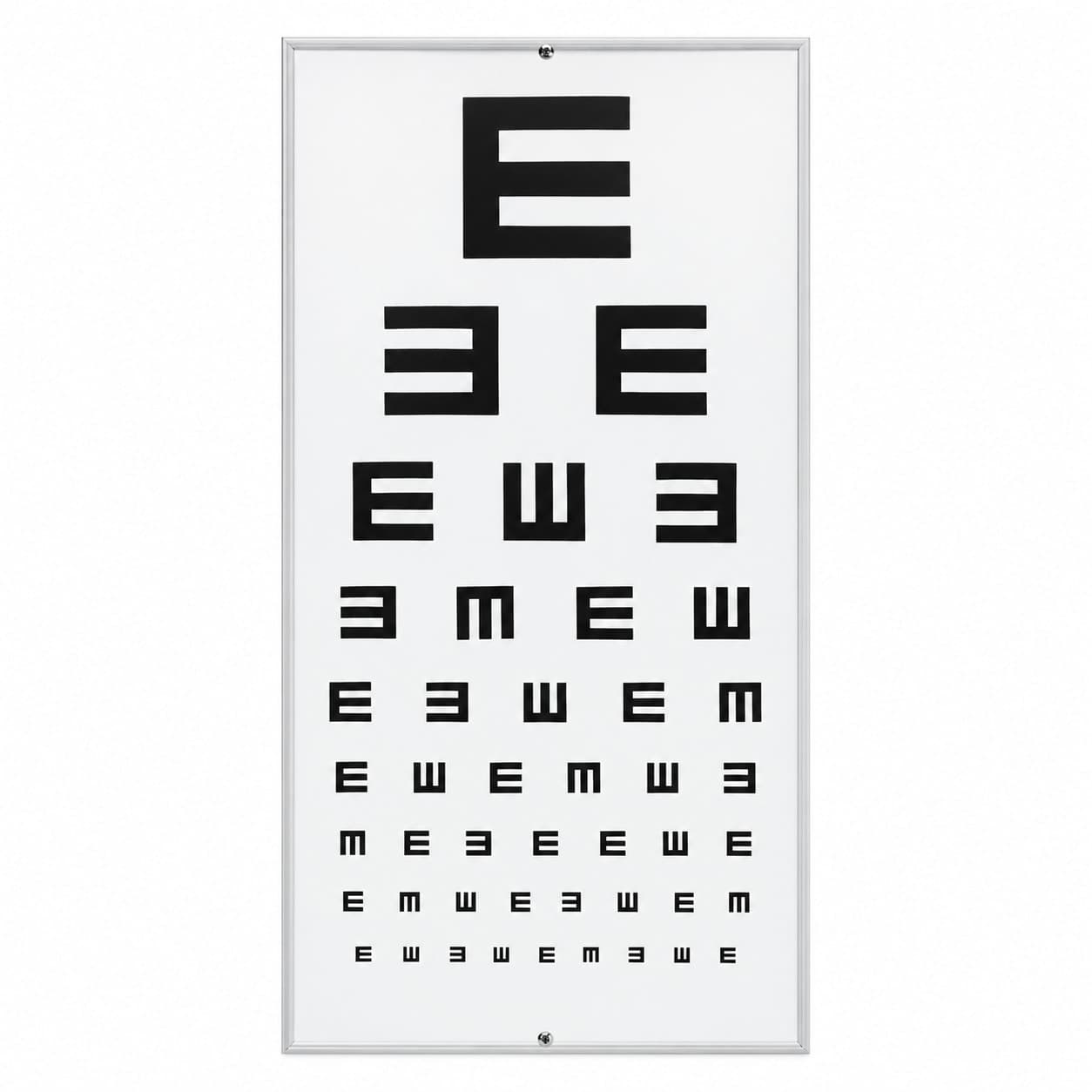 Échelle d’acuité visuelle E de Snellen de loin